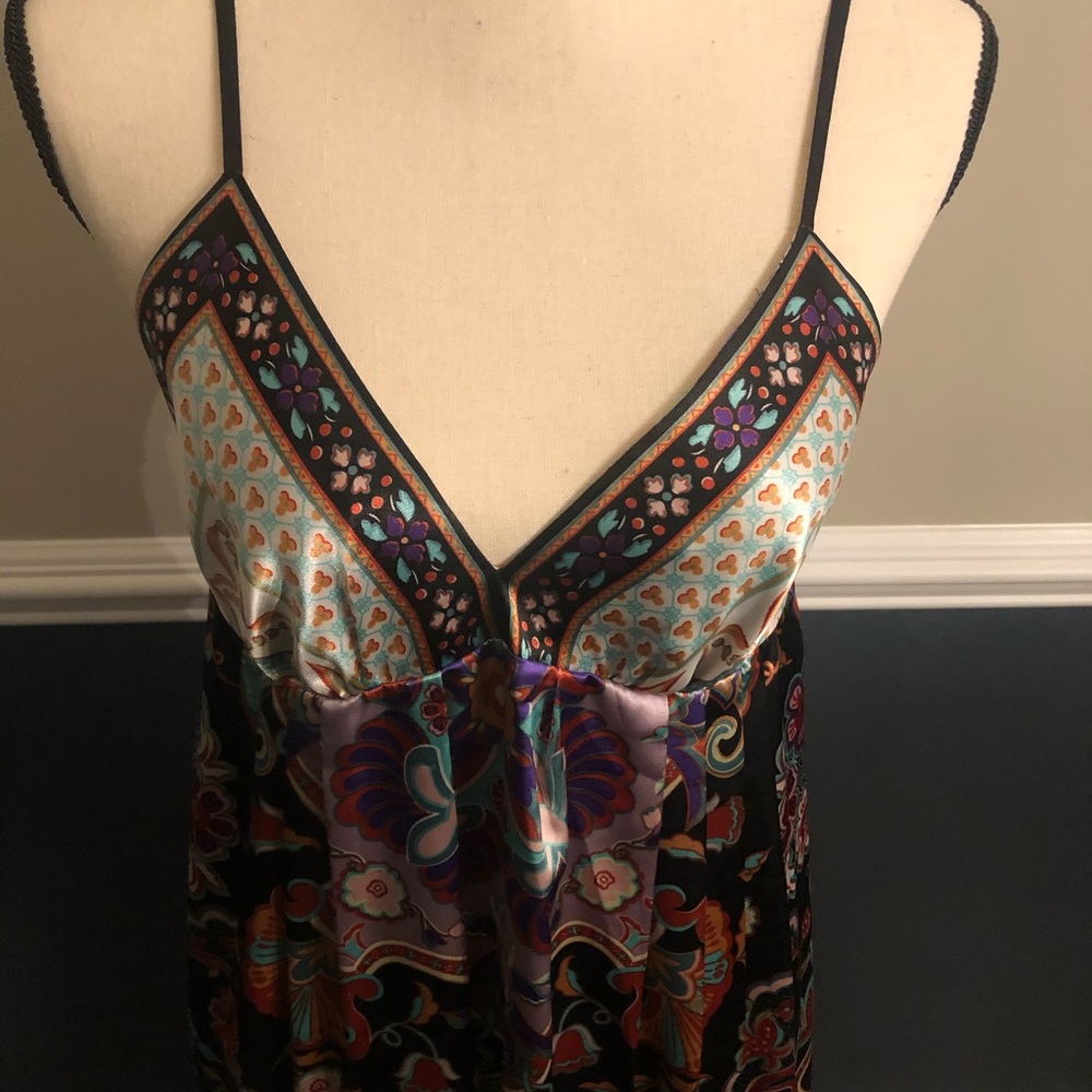 Multicolor satin dress